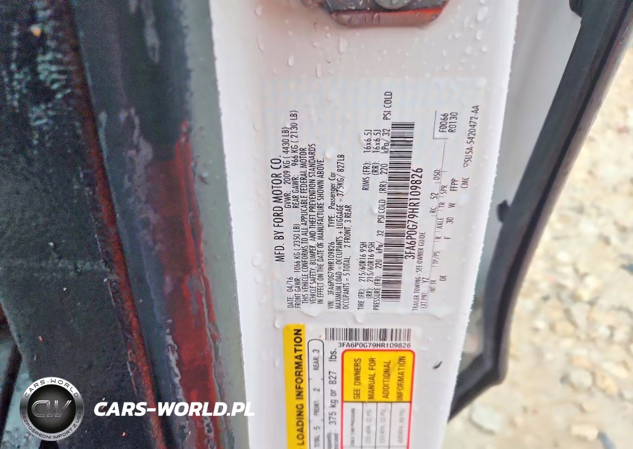 2017 Ford Fusion S VIN:3FA6P0G79HR109826 - 13