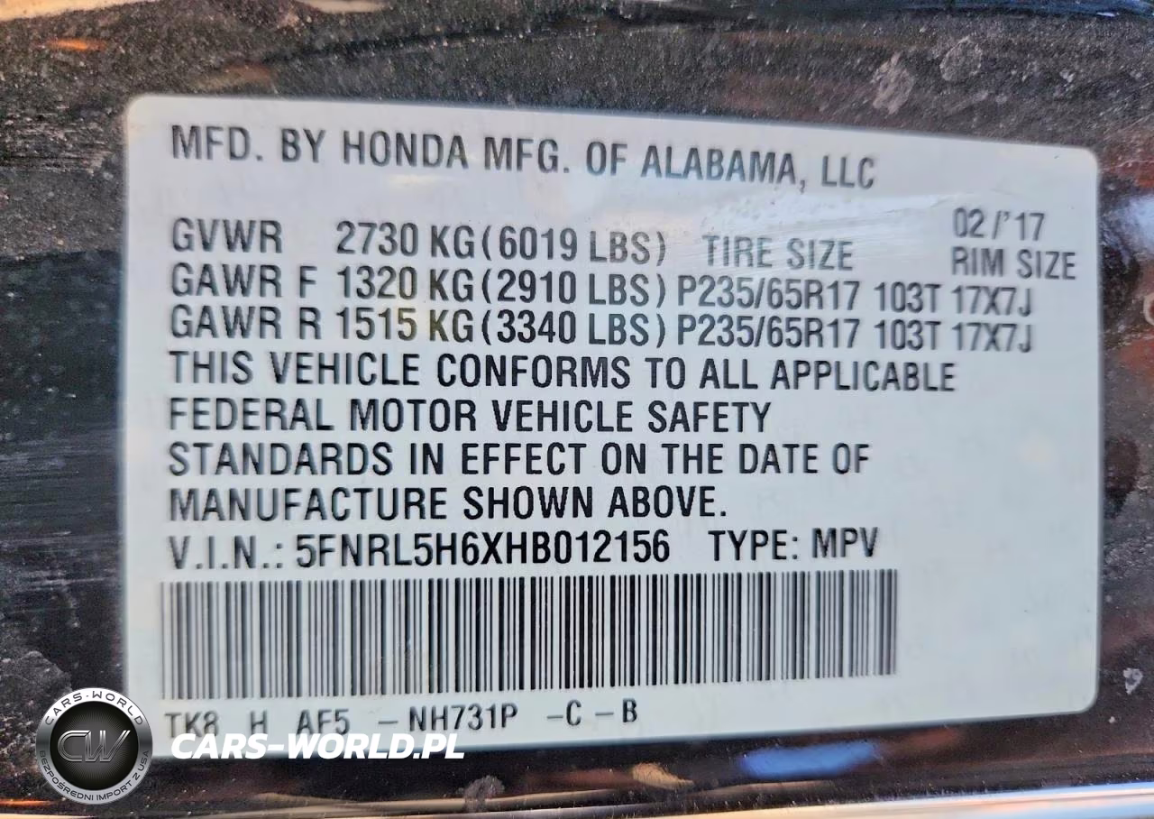 2017 Honda Odyssey Exl VIN:5FNRL5H6XHB012156 - 14