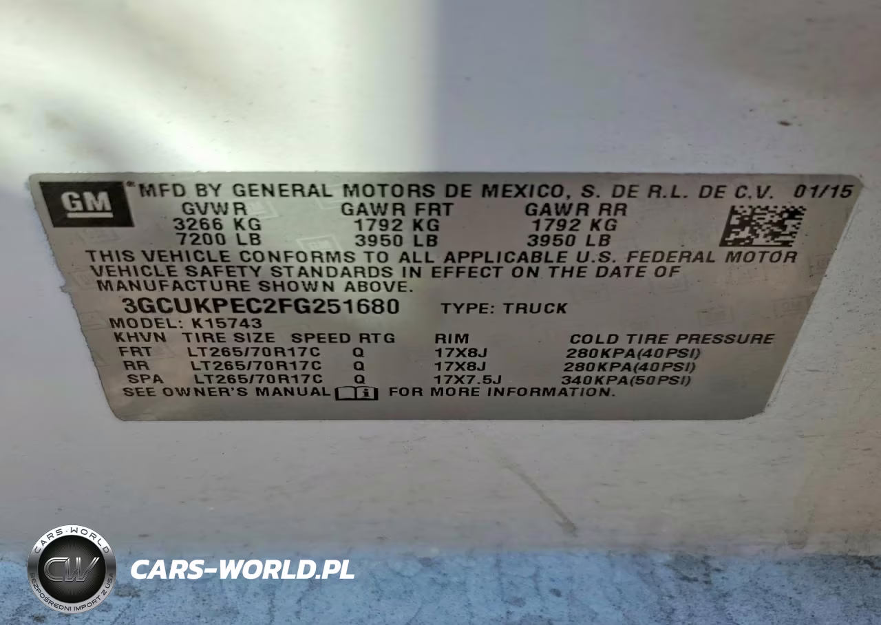 2015 Chevrolet Silverado K1500 VIN:3GCUKPEC2FG251680 - 12