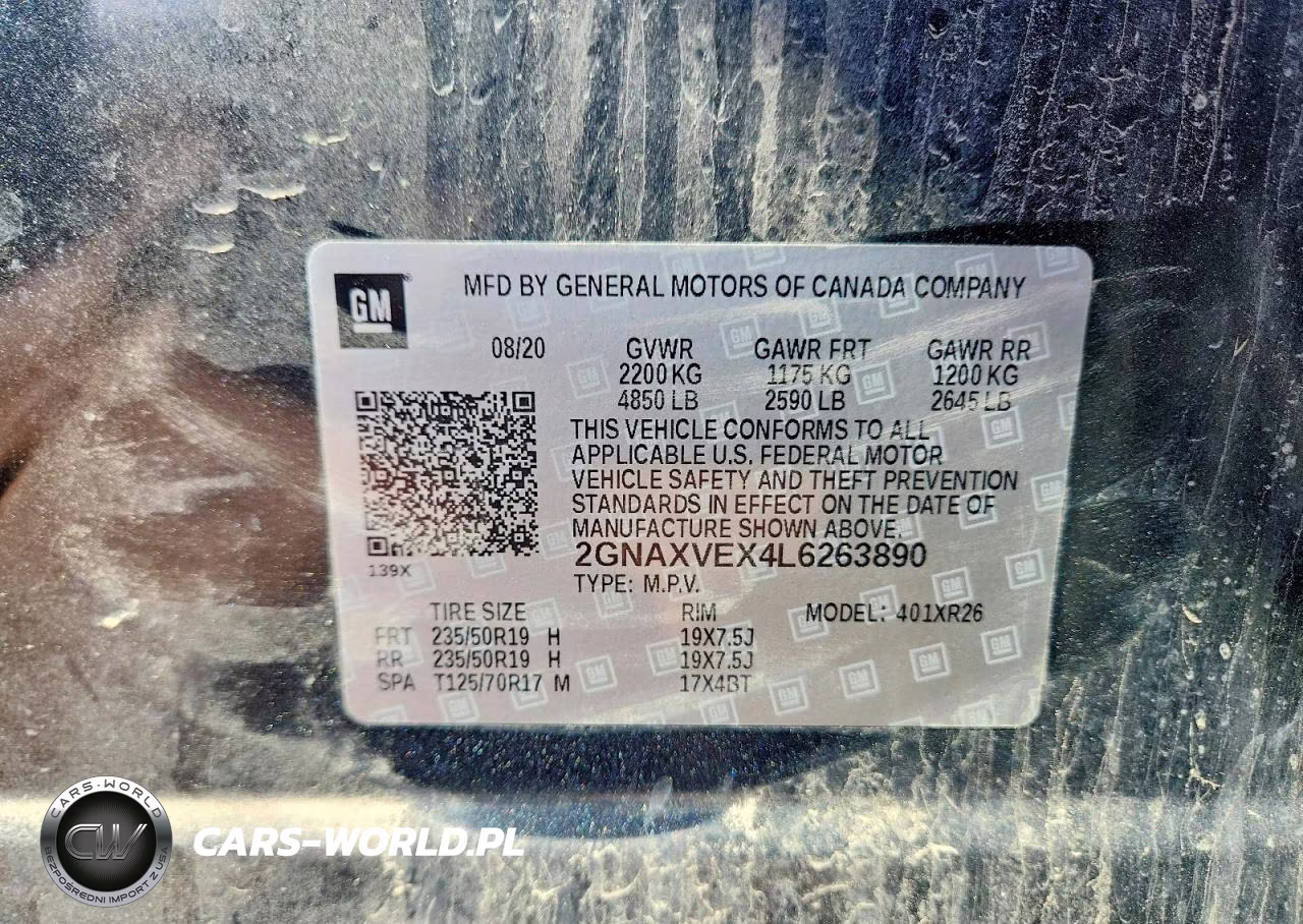 2020 Chevrolet Equinox Lt VIN:2GNAXVEX4L6263890 - 12
