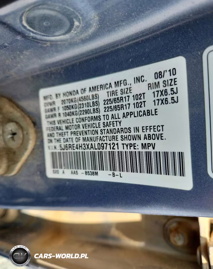 2010 Honda Cr-V Lx VIN:5J6RE4H3XAL097121 - 14