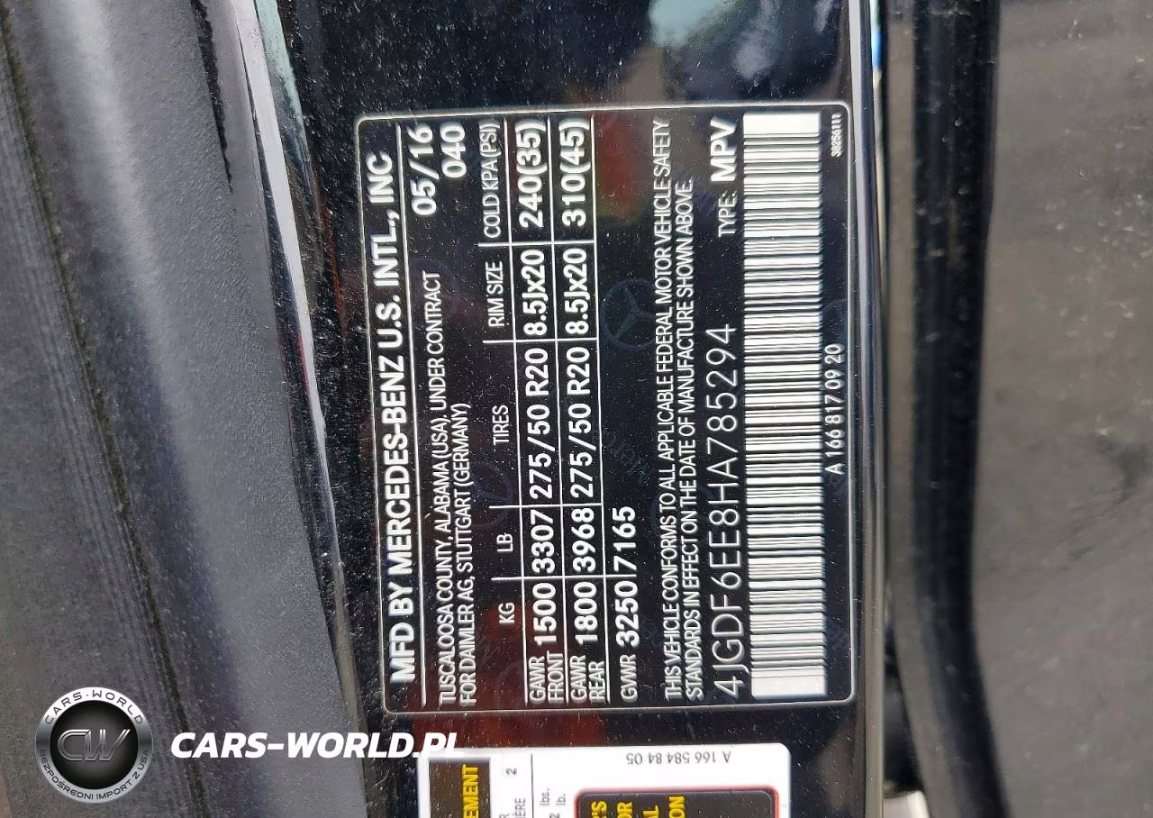 2017 Mercedes-Benz Gls 450 4Matic VIN:4JGDF6EE8HA785294 - 12