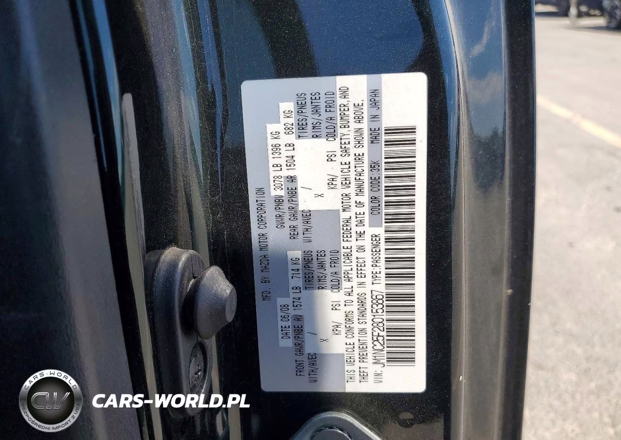 2008 Mazda Mx-5 Miata VIN:JM1NC25F280153867 - 12