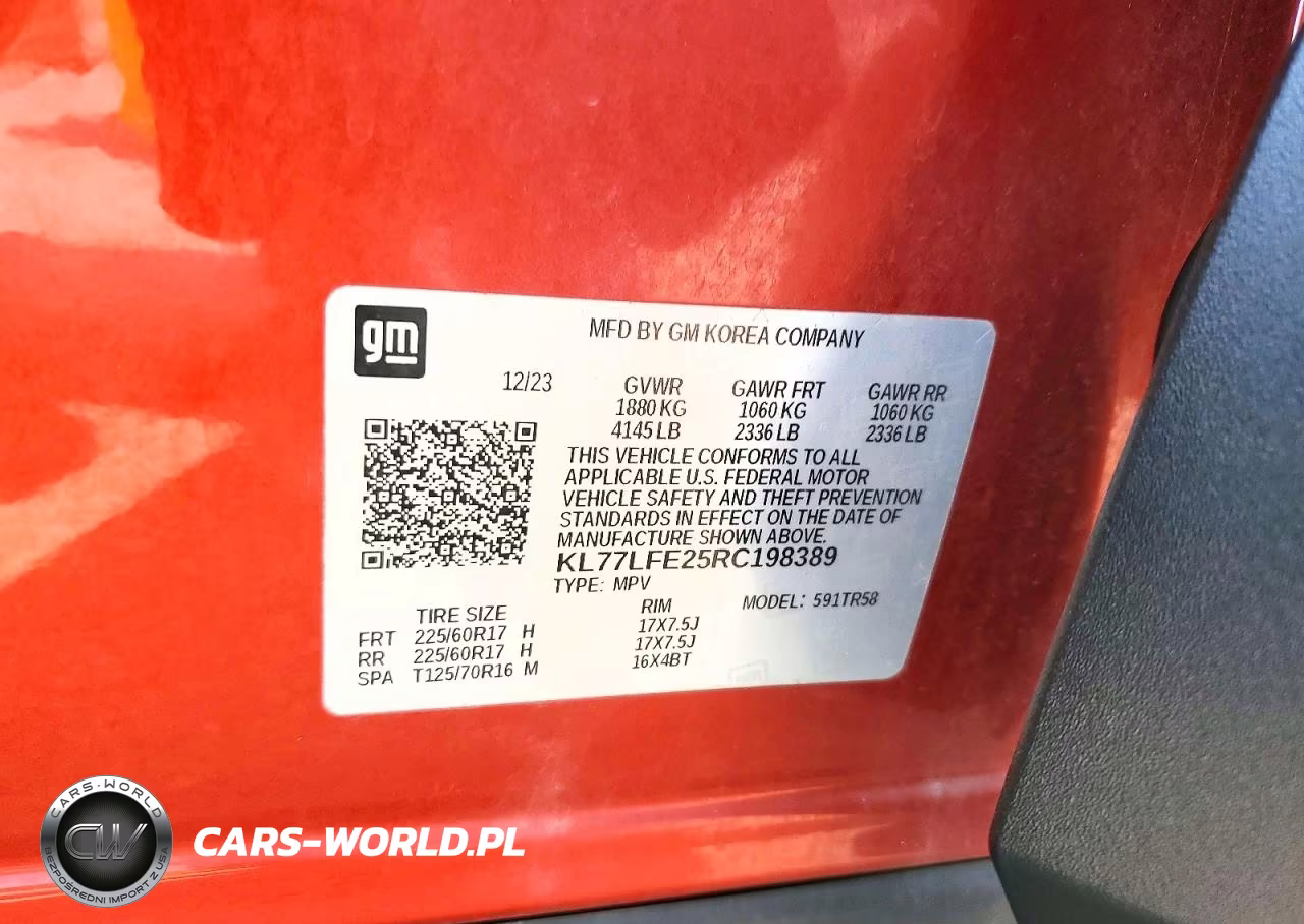 2024 Chevrolet Trax Ls VIN:KL77LFE25RC198389 - 13