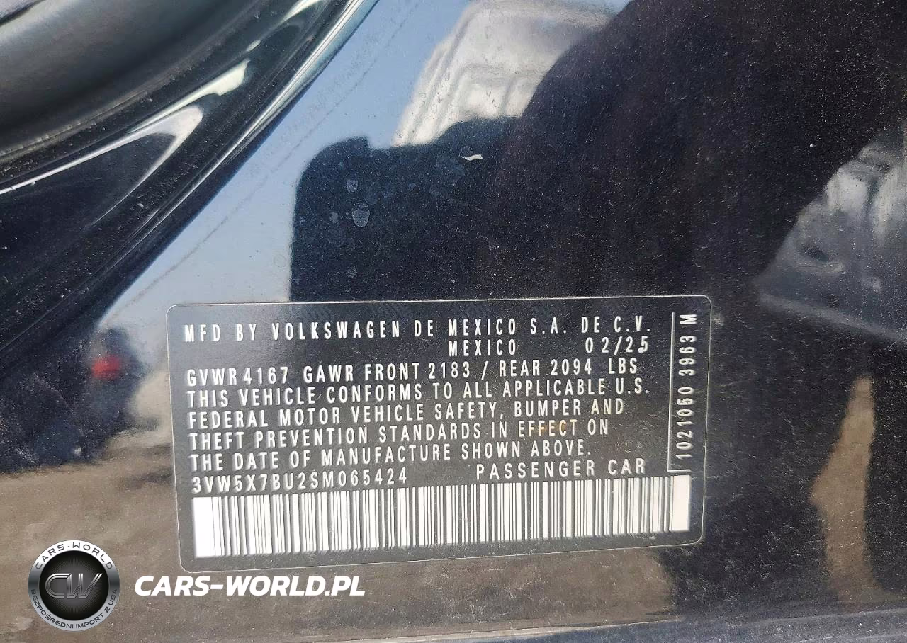 2025 Volkswagen Jetta S VIN:3VW5X7BU2SM065424 - 12