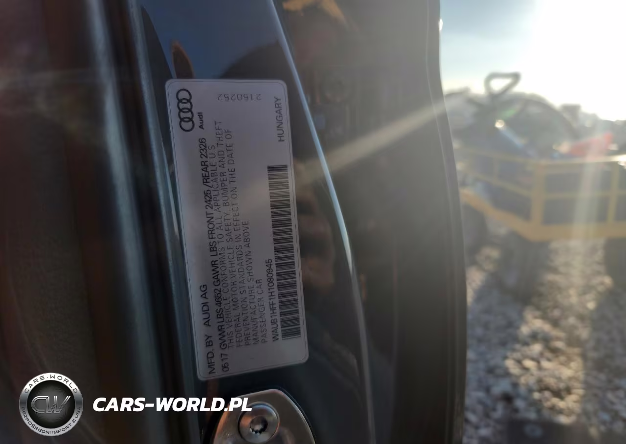 2017 Audi S3 VIN:WAUB1HFF1H1080945 - 13