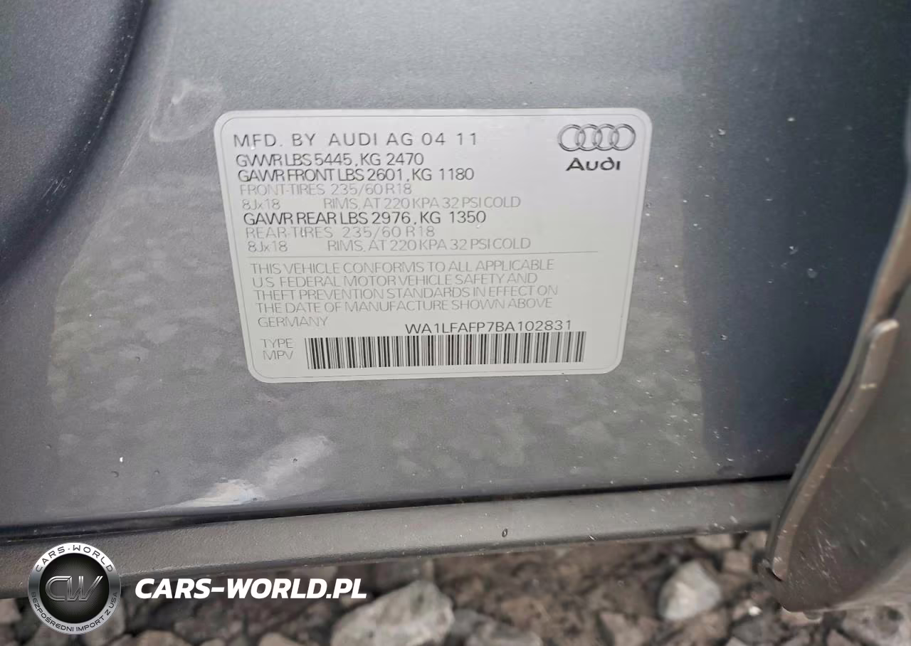 2011 Audi Q5 Premium Plus VIN:WA1LFAFP7BA102831 - 13