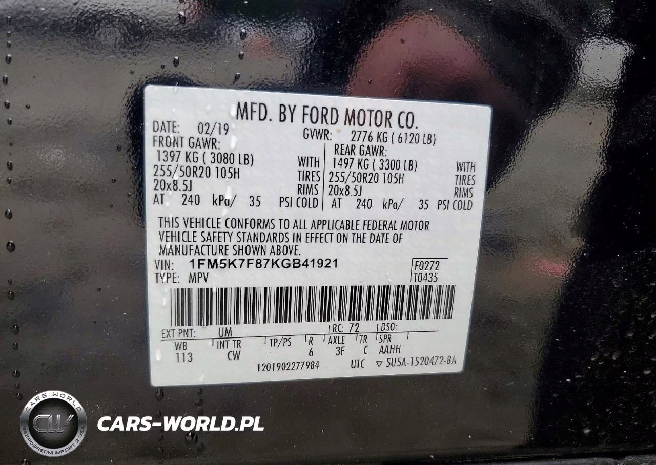 2019 Ford Explorer Limited VIN:1FM5K7F87KGB41921 - 13