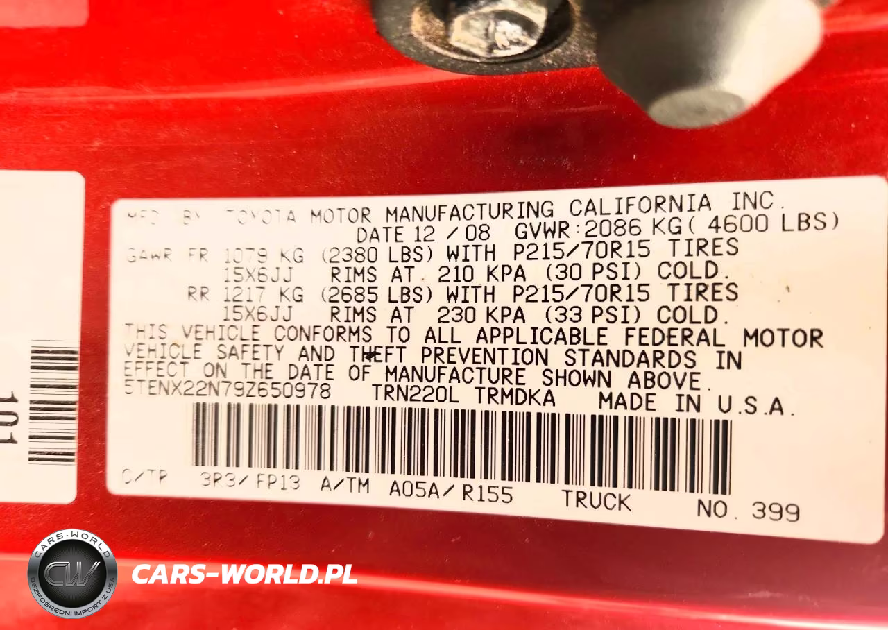 2009 Toyota Tacoma Base VIN:5TENX22N79Z650978 - 12