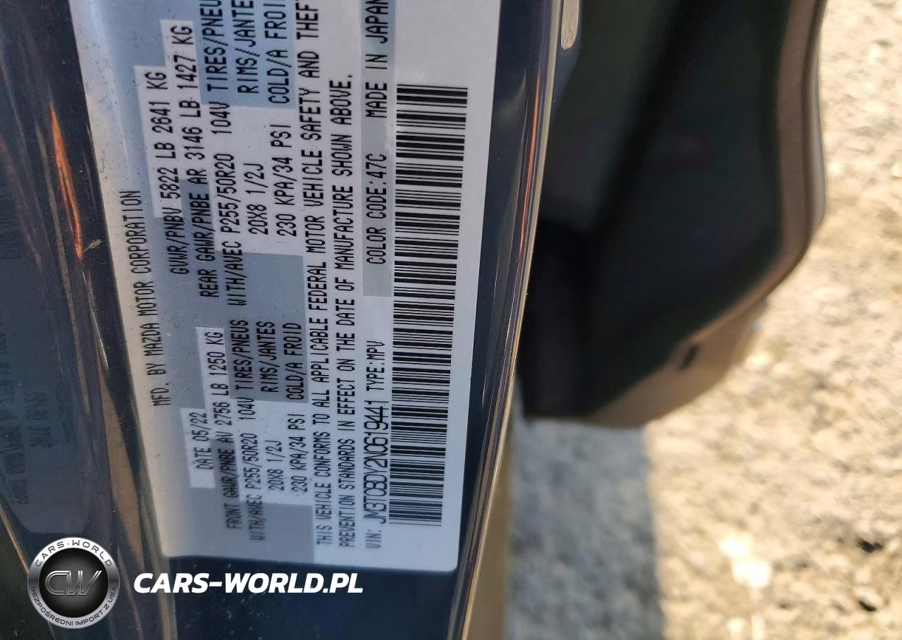 2022 Mazda Cx-9 Grand Touring VIN:JM3TCBDY2N0619441 - 13