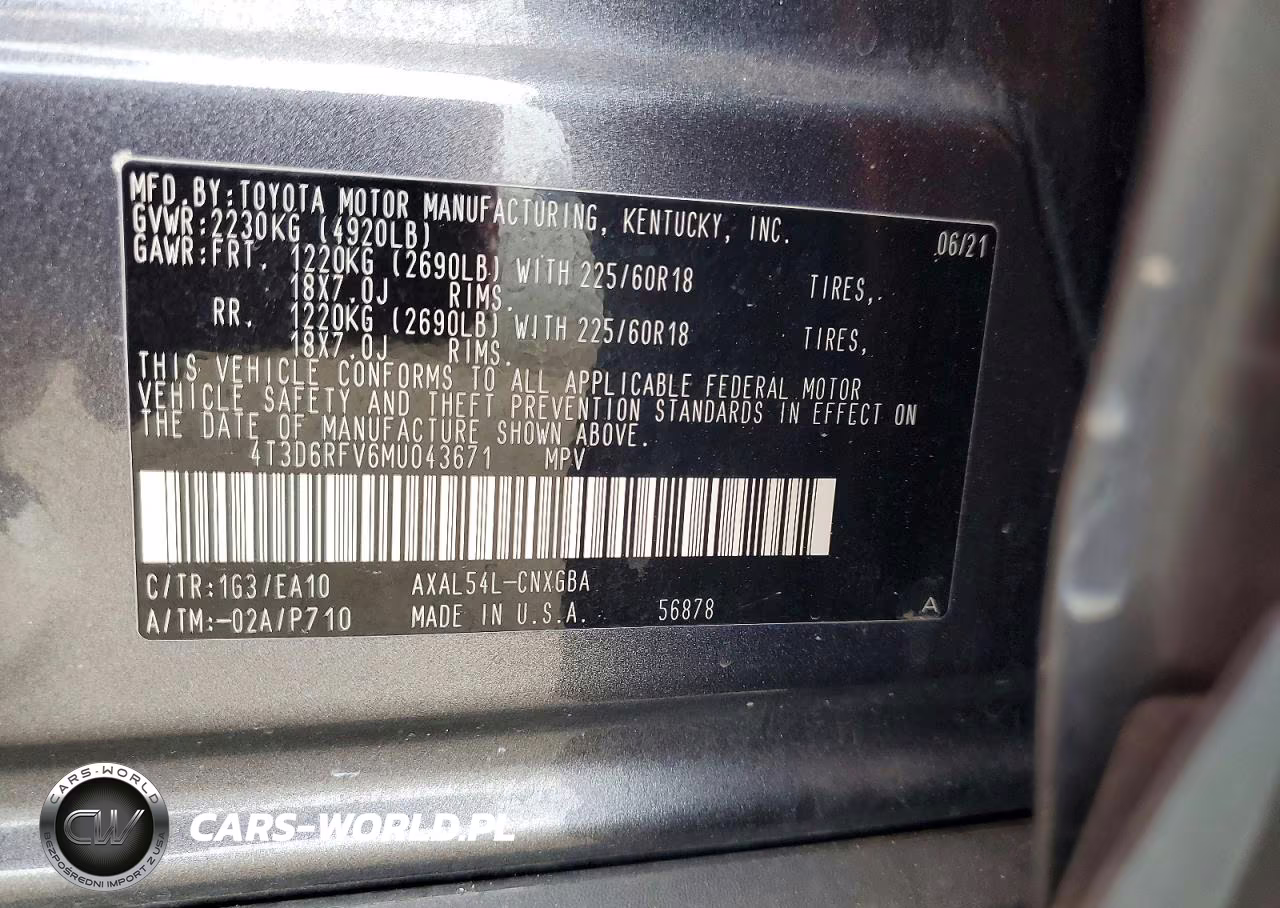 2021 Toyota Rav4 Limited VIN:4T3D6RFV6MU043671 - 14