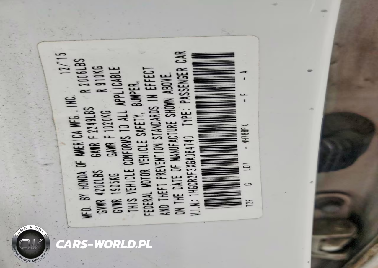 2016 Honda Accord Lx VIN:1HGCR2F3XGA084740 - 12
