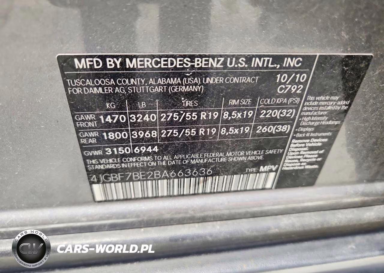 2011 Mercedes-Benz Gl 450 4Matic VIN:4JGBF7BE2BA663636 - 13