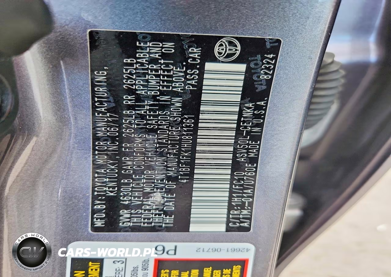 2017 Toyota Camry Le VIN:4T1BF1FK1HU811361 - 12