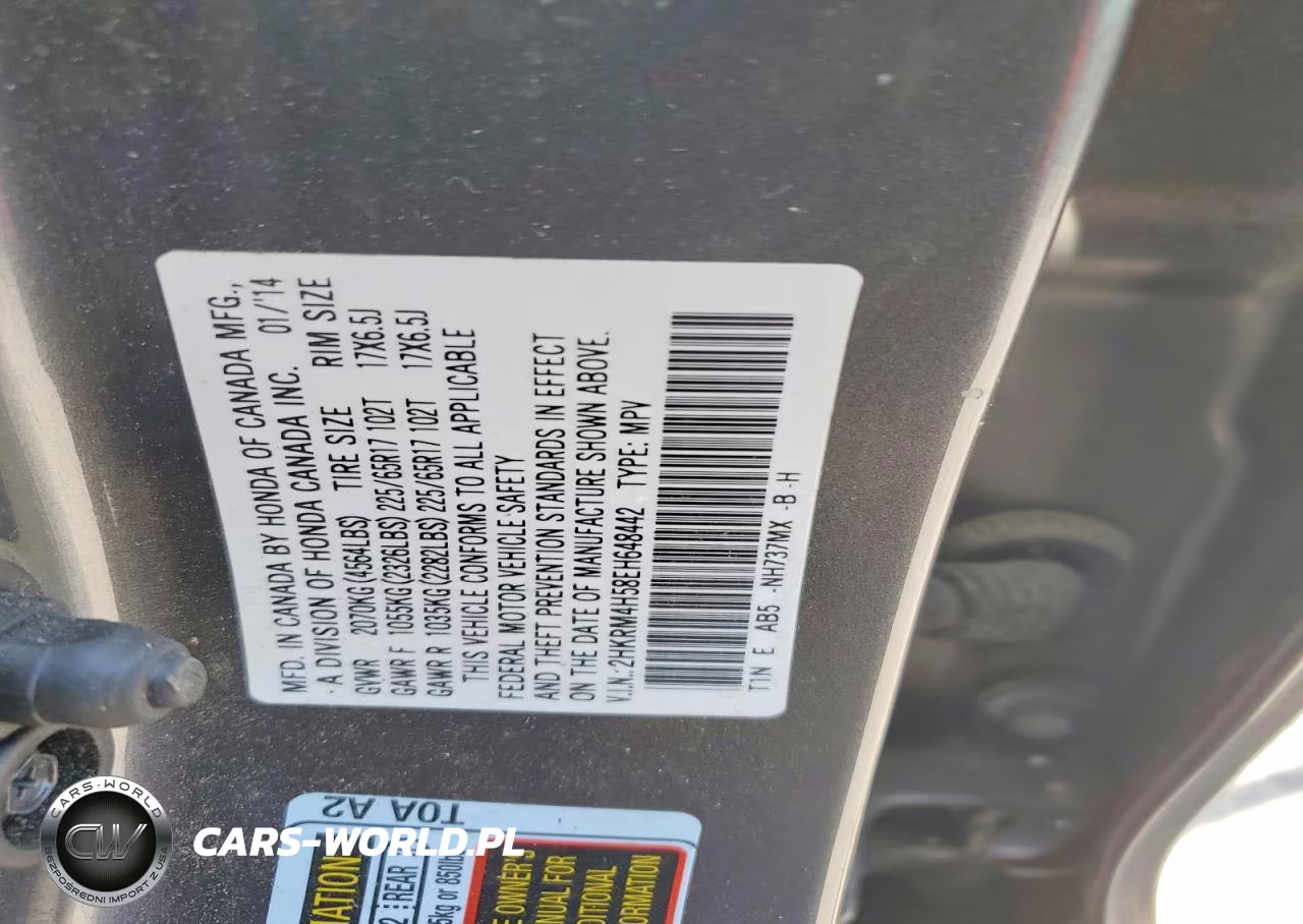 2014 Honda Cr-V Ex VIN:2HKRM4H58EH648442 - 13