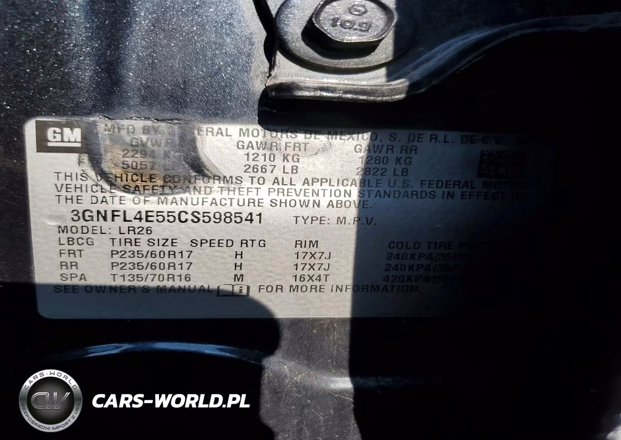 2012 Chevrolet Captiva Sport-Ltz VIN:3GNFL4E55CS598541 - 13