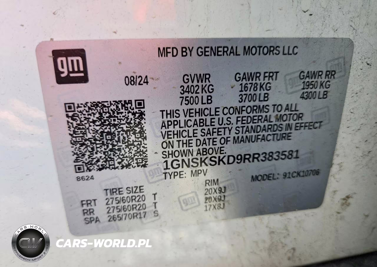 2024 Chevrolet Tahoe K1500 Premier VIN:1GNSKSKD9RR383581 - 13