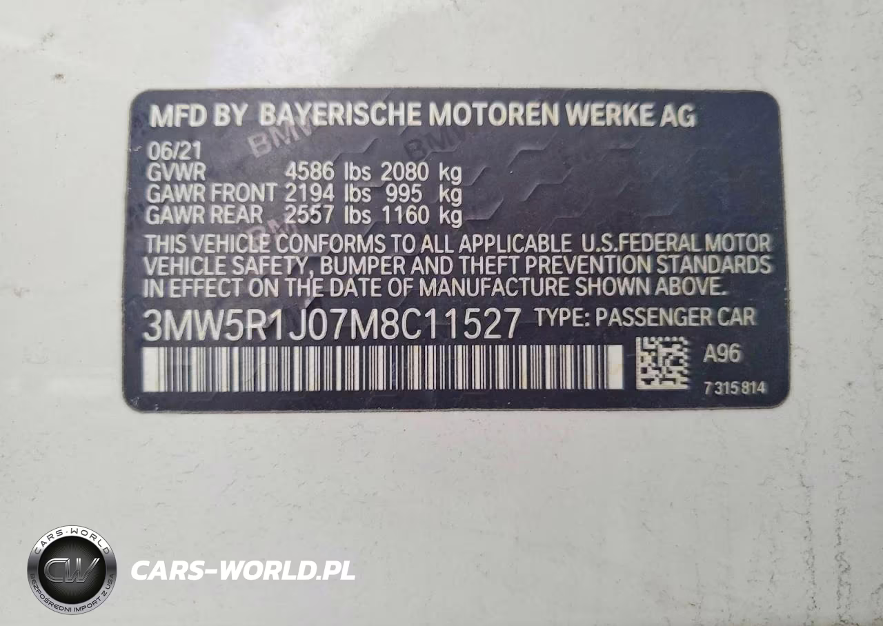 2021 BMW 330I VIN:3MW5R1J07M8C11527 - 12