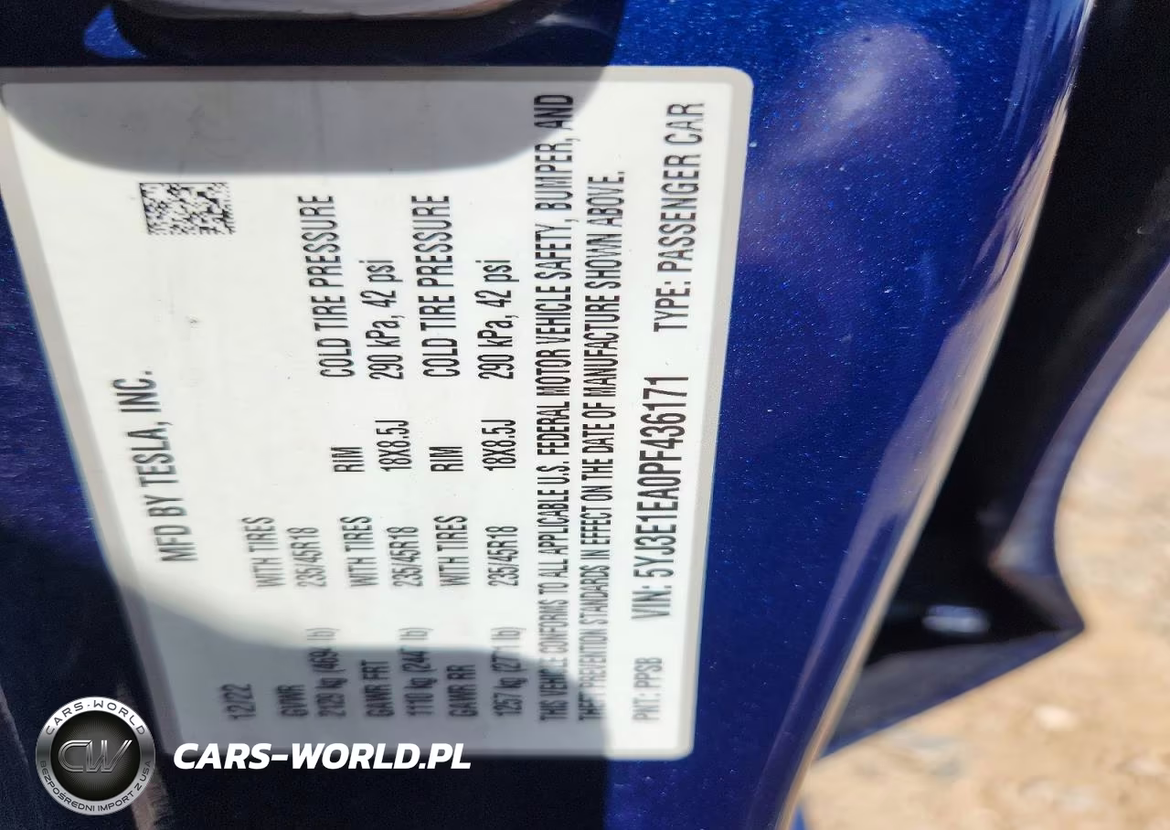 2023 Tesla Model 3 VIN:5YJ3E1EA0PF436171 - 12