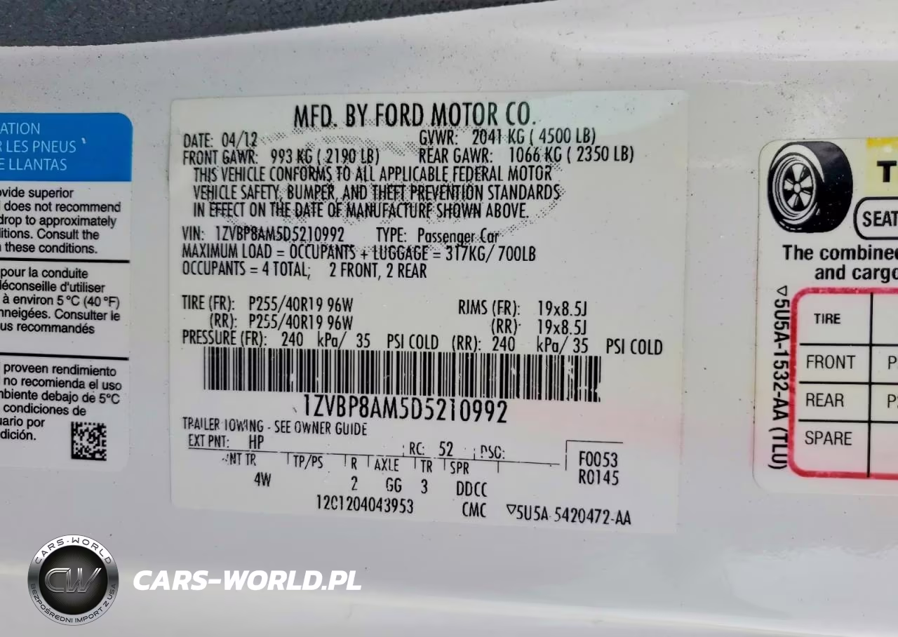 2013 Ford Mustang VIN:1ZVBP8AM5D5210992 - 12