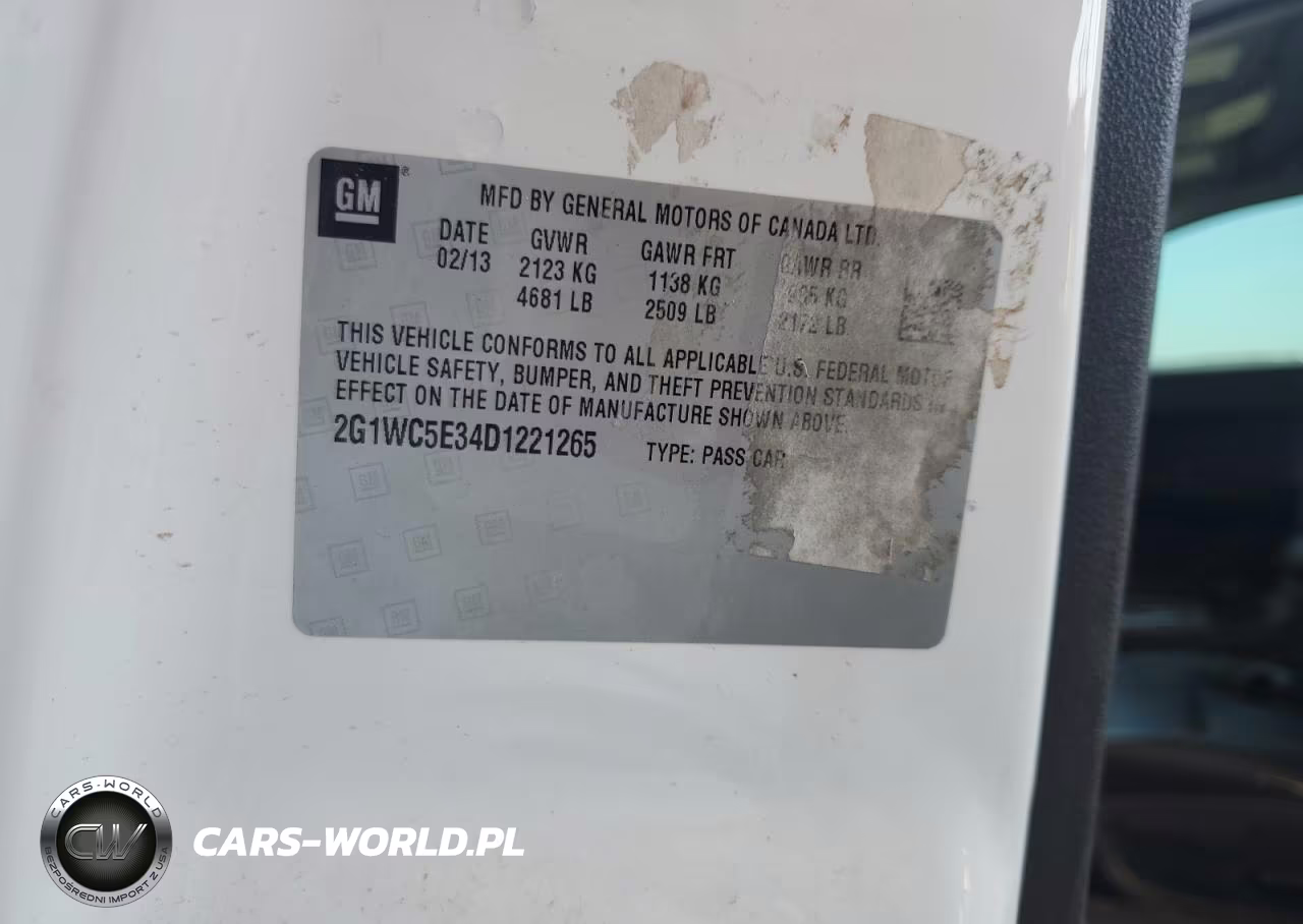 2013 Chevrolet Impala VIN:2G1WC5E34D1221265 - 12