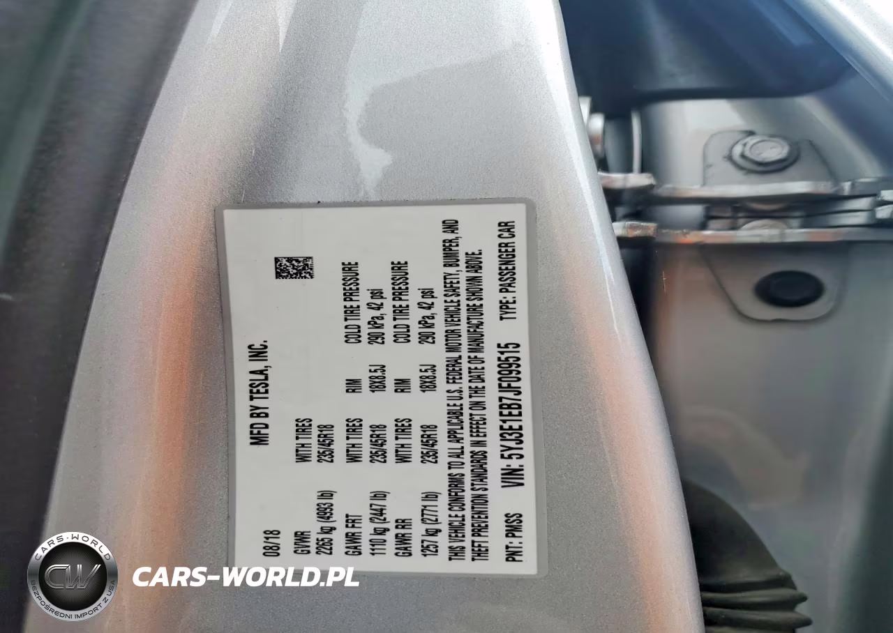 2018 Tesla Model 3 VIN:5YJ3E1EB7JF099515 - 12