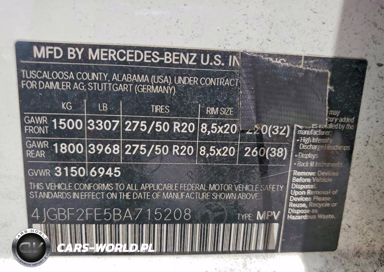 2011 Mercedes-Benz Gl 350 Bluetec VIN:4JGBF2FE5BA715208 - 13
