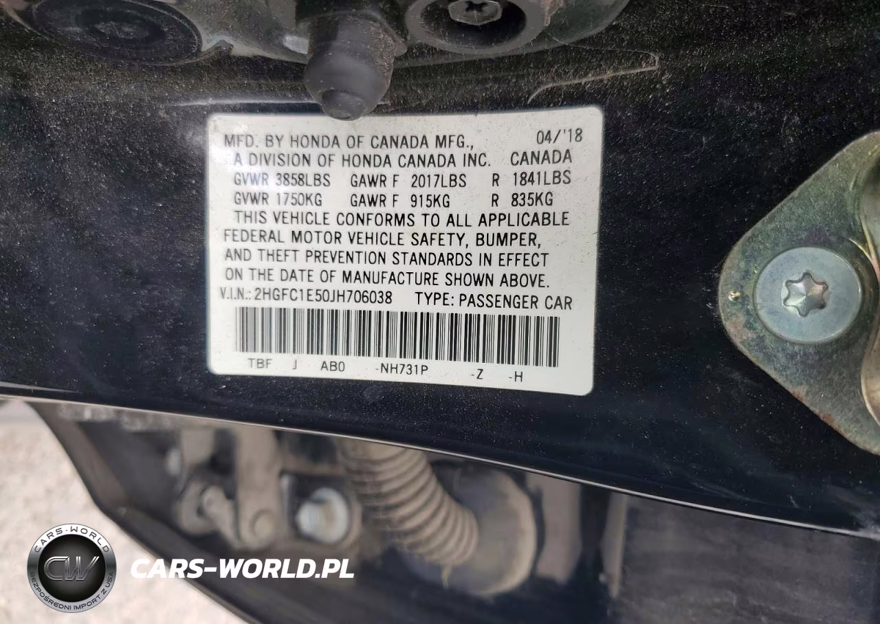 2018 Honda Civic Si VIN:2HGFC1E50JH706038 - 13