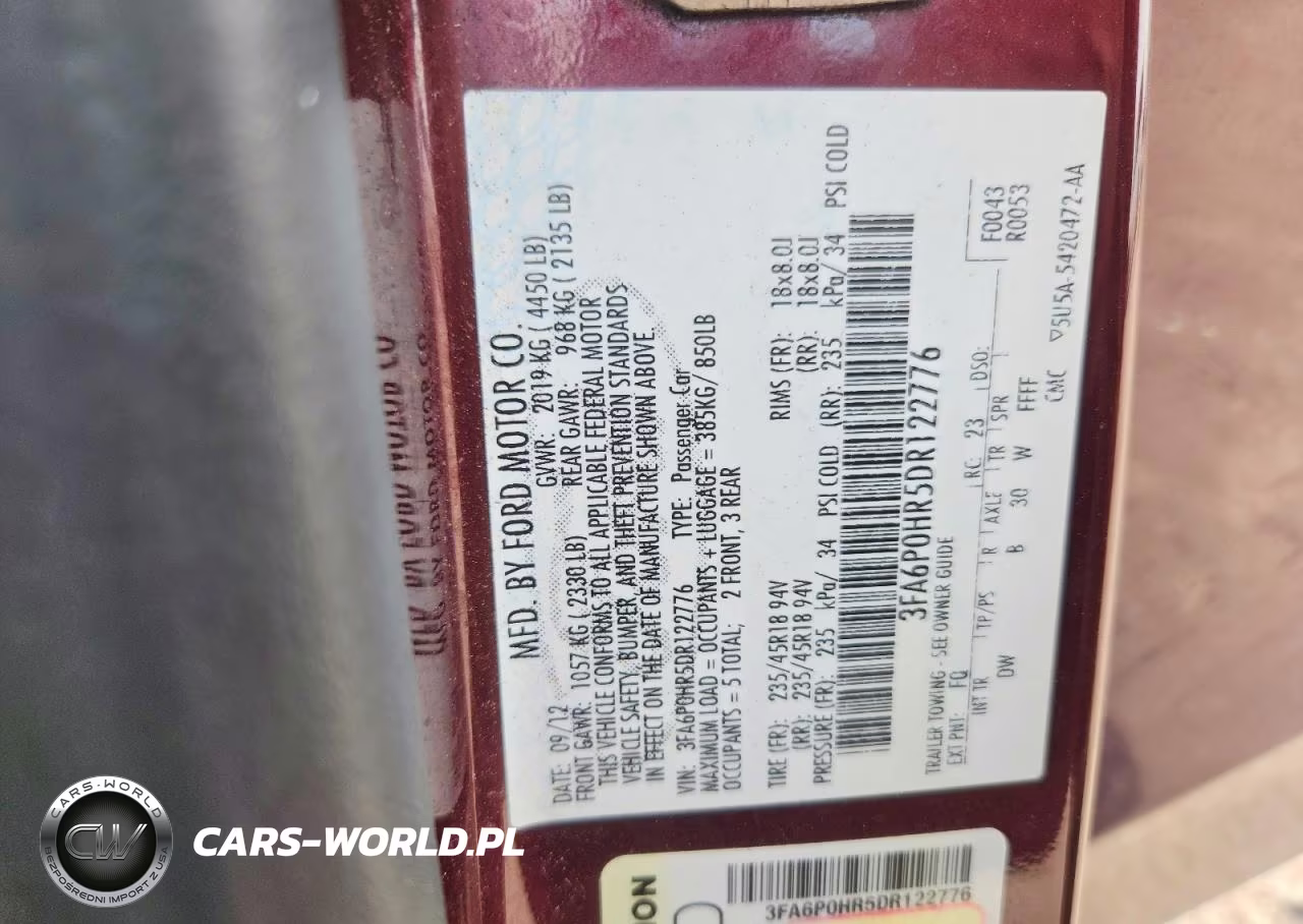 2013 Toyota Fusion Se VIN:3FA6P0HR5DR122776 - 12