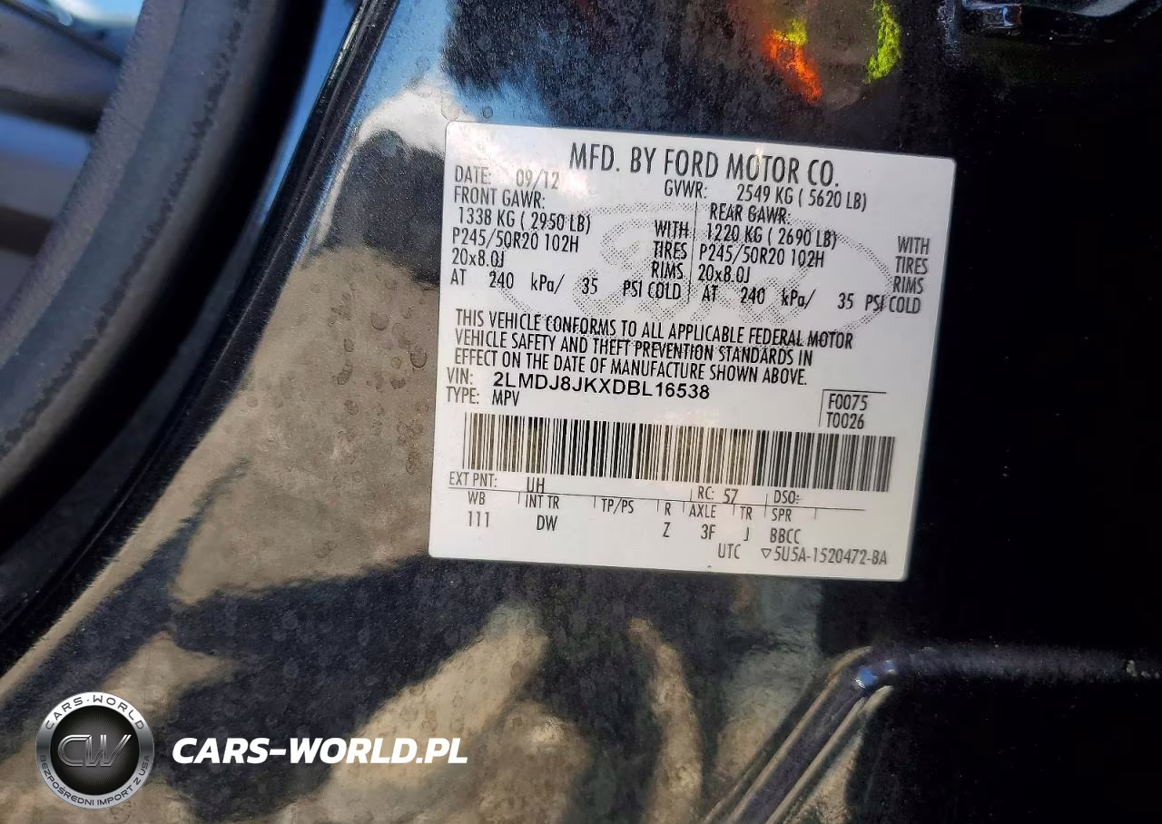 2013 Lincoln Mkx VIN:2LMDJ8JKXDBL16538 - 12