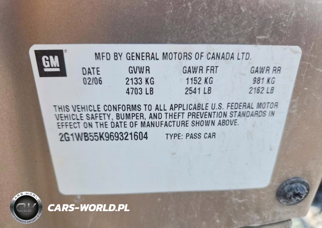 2006 Chevrolet Impala Ls VIN:2G1WB55K969321604 - 13