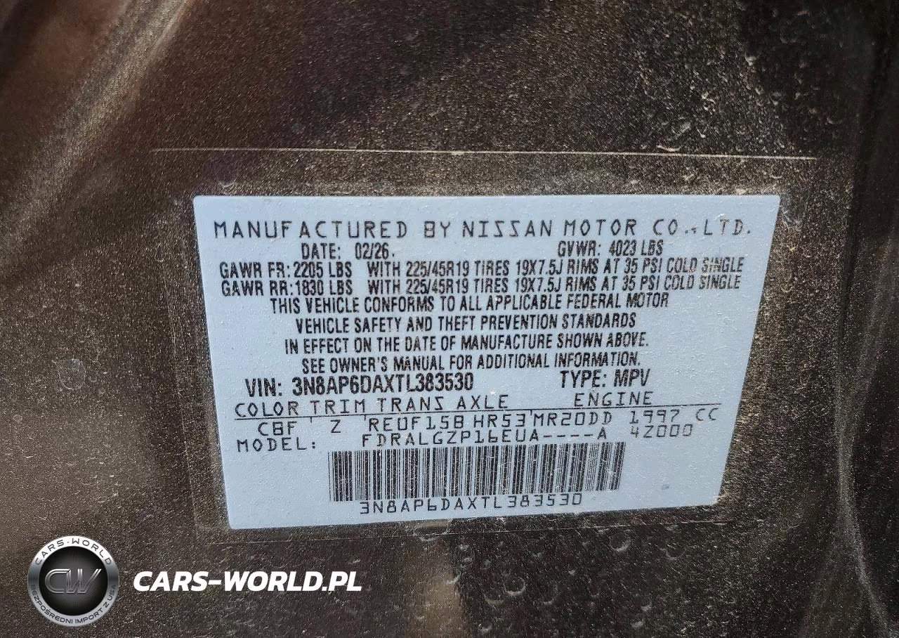 2026 Nissan Kicks Sr VIN:3N8AP6DAXTL383530 - 13