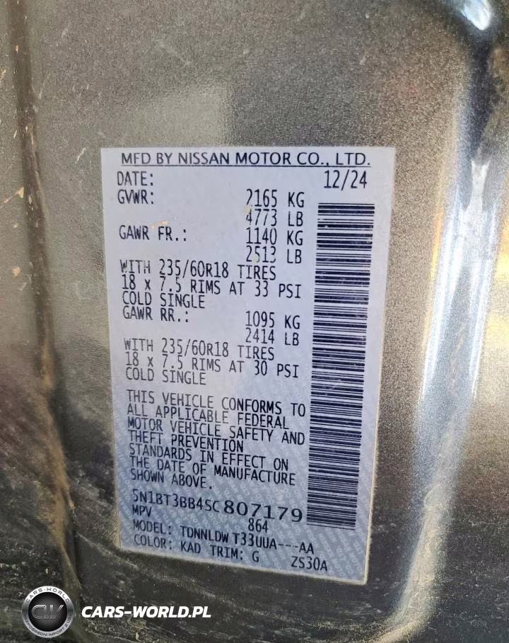 2025 Nissan Rogue Sv VIN:5N1BT3BB4SC807179 - 13