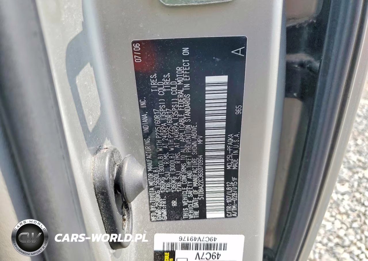 2006 Toyota Sienna VIN:5TDBA22C36S070994 - 13