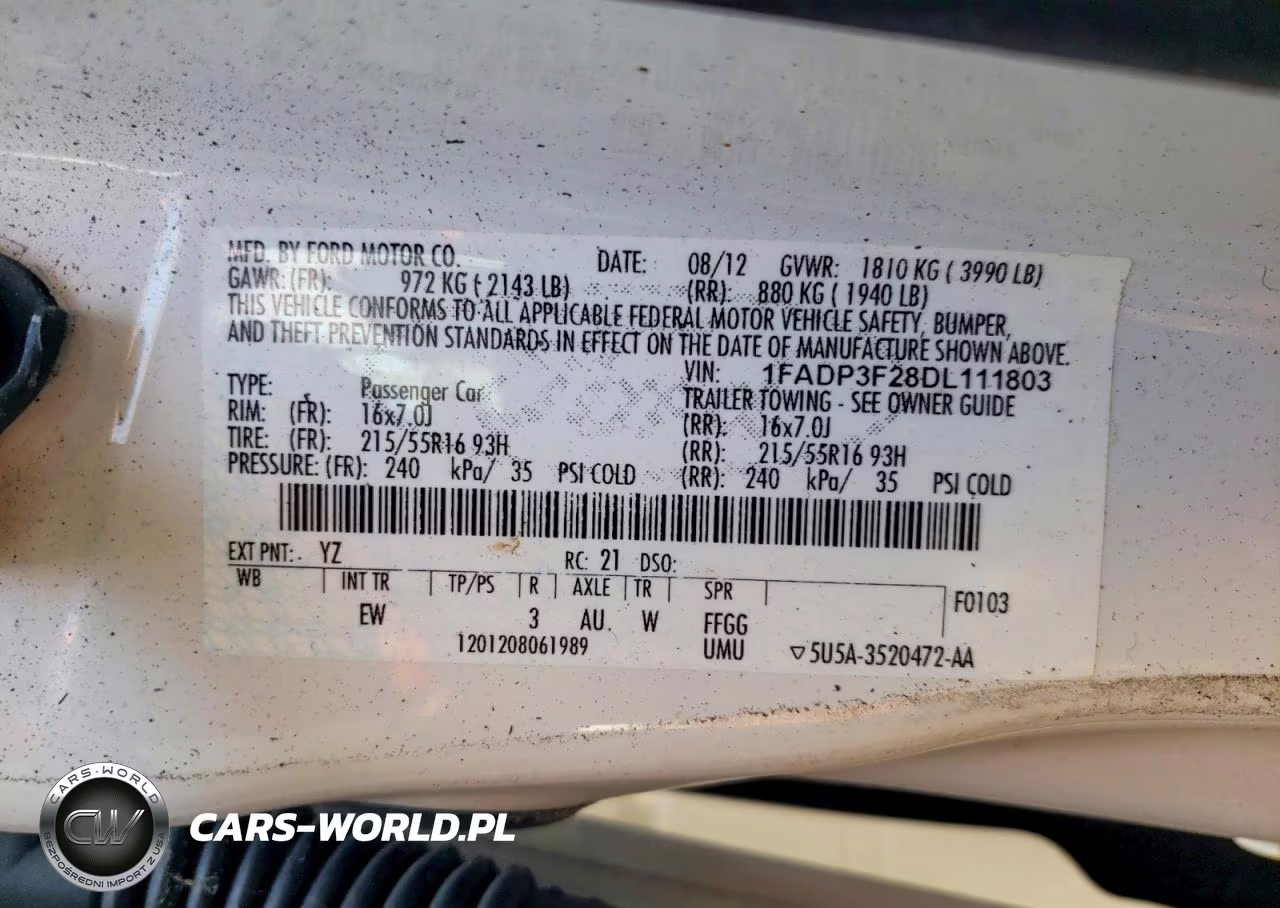 2013 Ford Focus Se VIN:1FADP3F28DL111803 - 12