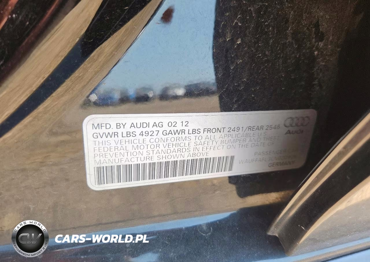 2012 Audi A4 Premium Plus VIN:WAUFFAFL3CN020909 - 12