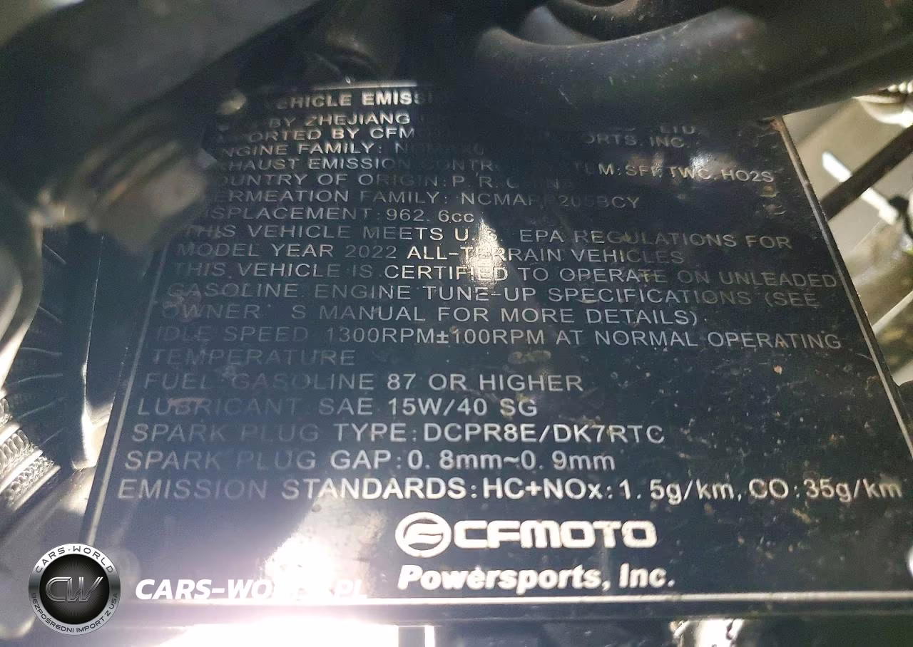 2022 Cfmoto Uforce Utility Vehicle VIN:LCELV1Z23N6005884 - 10