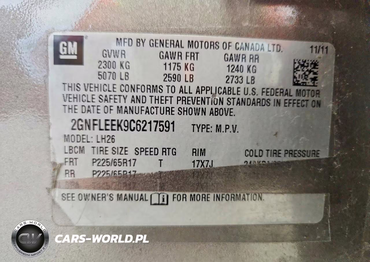 2012 Chevrolet Equinox Lt VIN:2GNFLEEK9C6217591 - 13