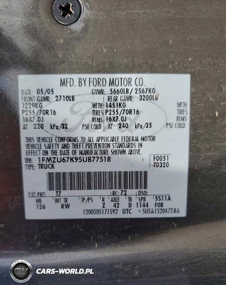 2005 Ford Explorer Sport Trac VIN:1FMZU67K95UB77518 - 12