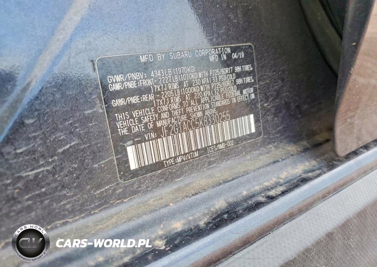 2019 Subaru Crosstrek Premium VIN:JF2GTACC5K8330255 - 13
