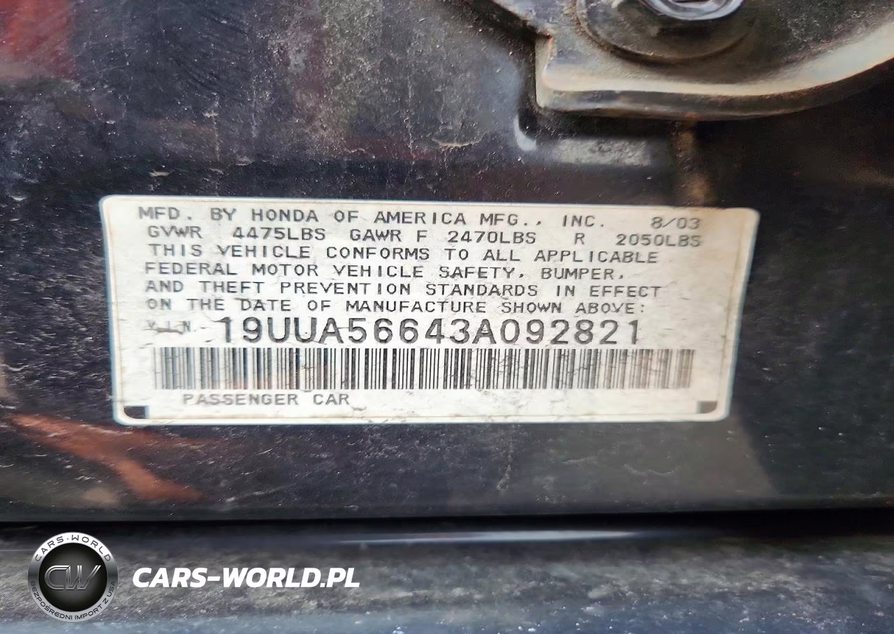 2003 Acura 3.2Tl VIN:19UUA56643A092821 - 12