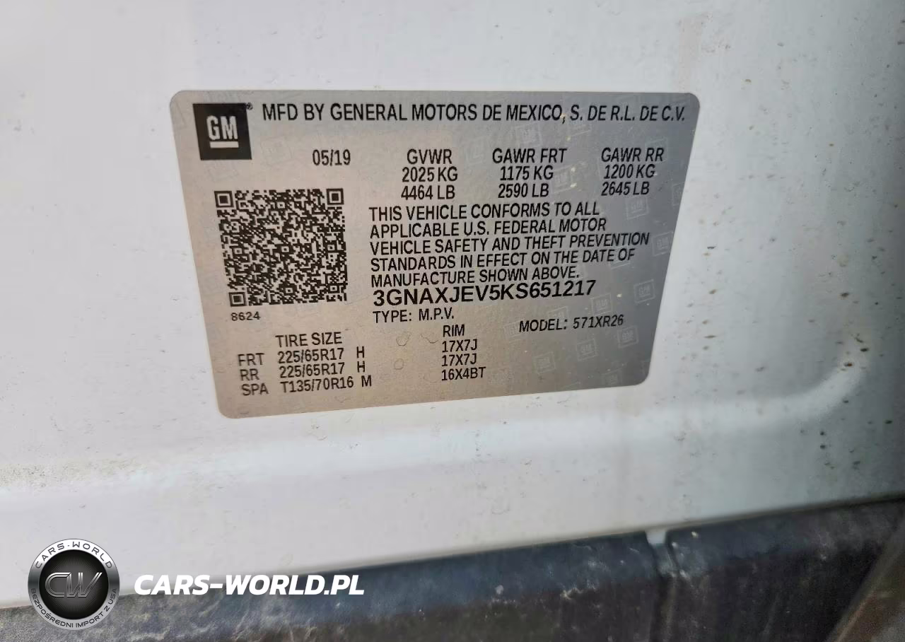 2019 Chevrolet Equinox Lt VIN:3GNAXJEV5KS651217 - 13