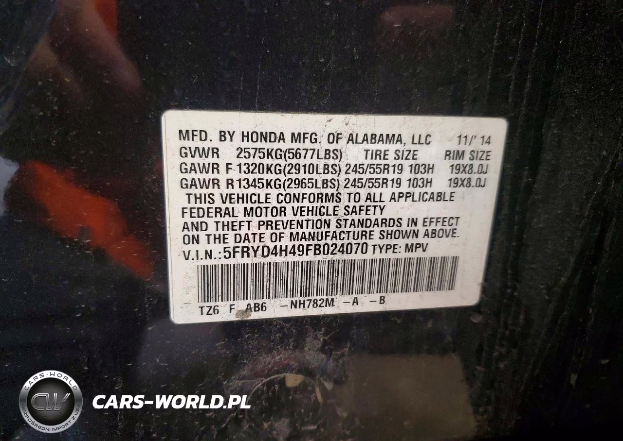 2015 Acura Mdx Technology VIN:5FRYD4H49FB024070 - 14