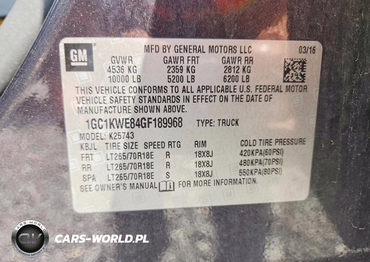 2016 Chevrolet Silverado K2500 Heavy Duty Ltz VIN:1GC1KWE84GF189968 - 12