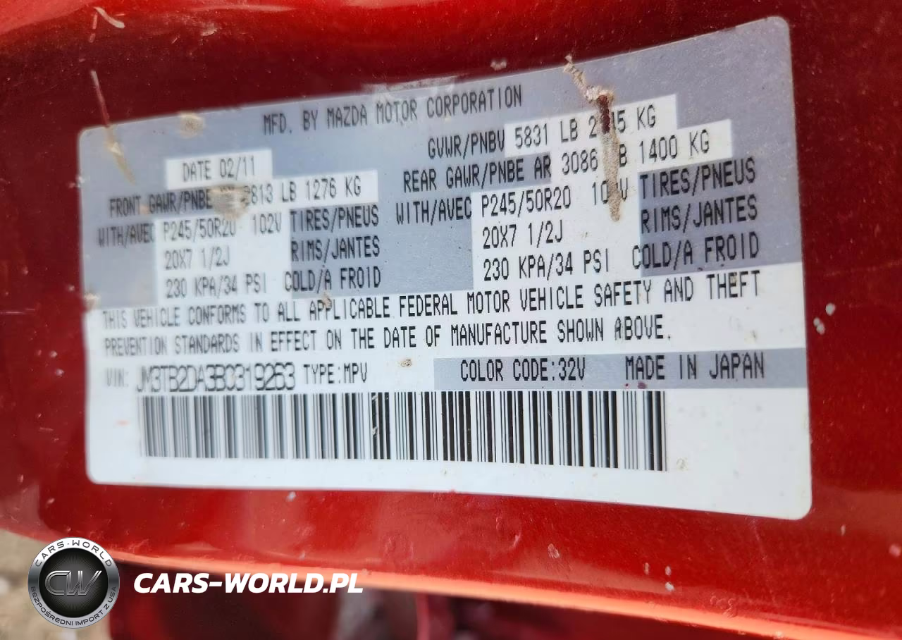 2011 Mazda Cx-9 VIN:JM3TB2DA3B0319263 - 13