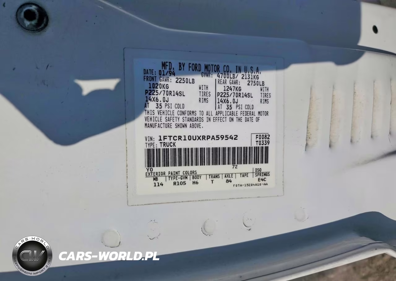 1994 Ford Ranger VIN:1FTCR10UXRPA59542 - 12