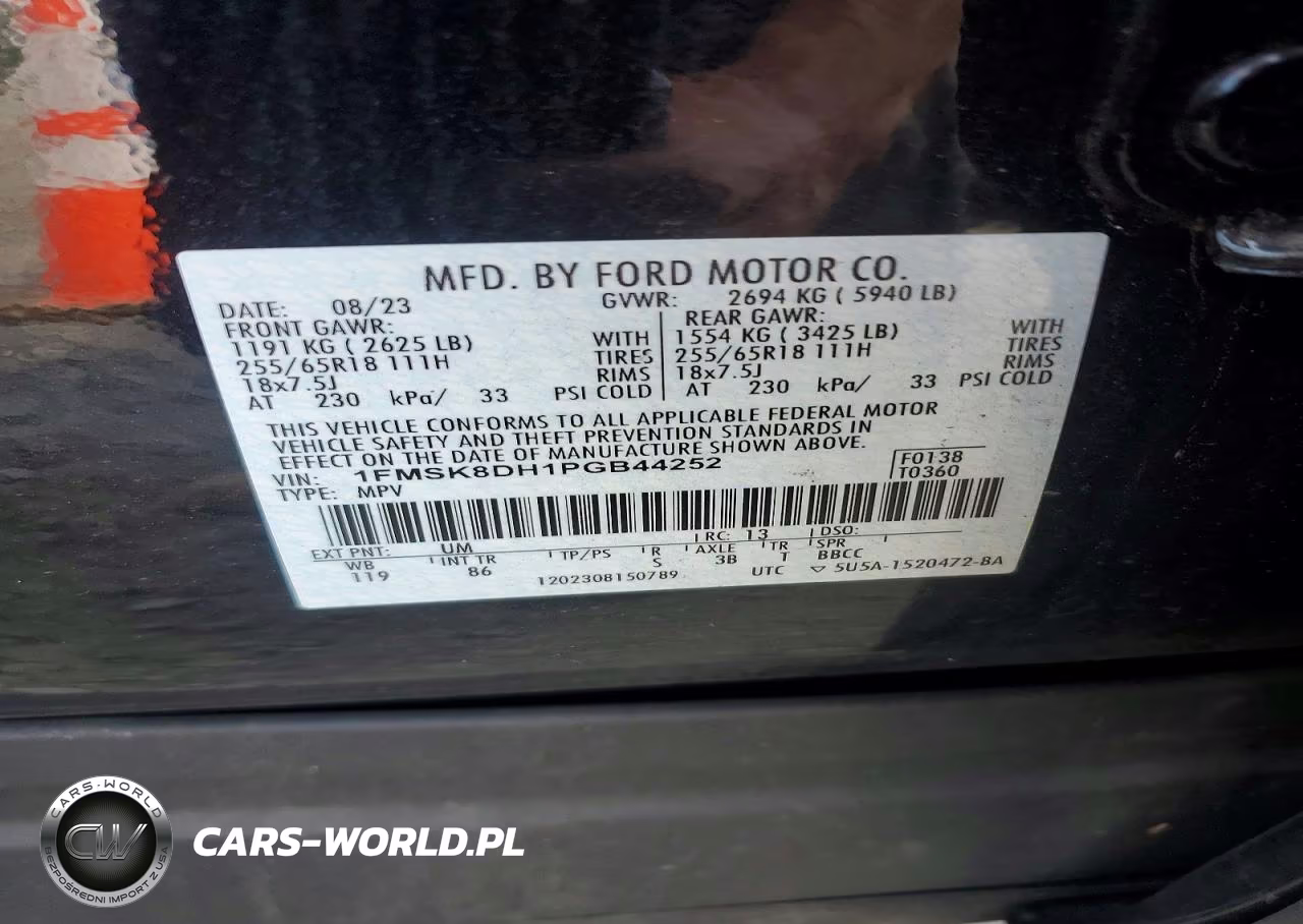 2023 Ford Explorer Xlt VIN:1FMSK8DH1PGB44252 - 12