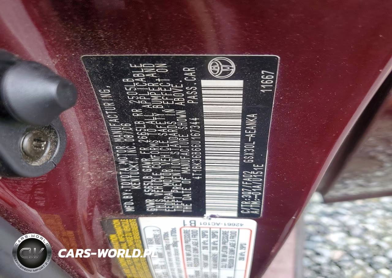 2006 Toyota Avalon Xl VIN:4T1BK36B66U167344 - 12