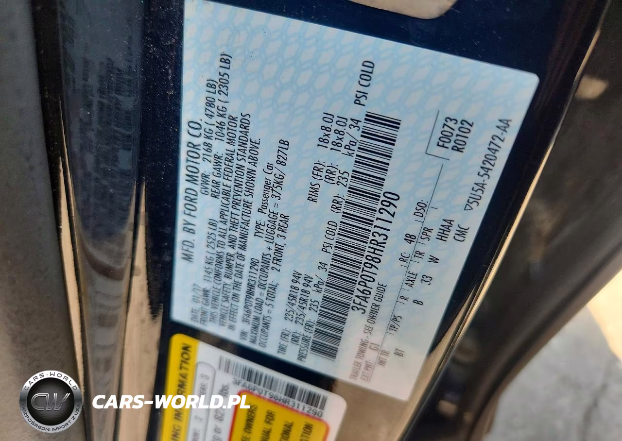 2017 Ford Fusion Se VIN:3FA6P0T98HR311290 - 12