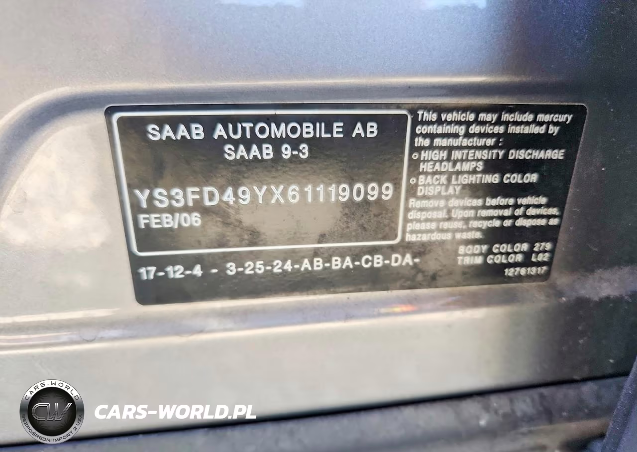 2006 Saab 9-3 VIN:YS3FD49YX61119099 - 12